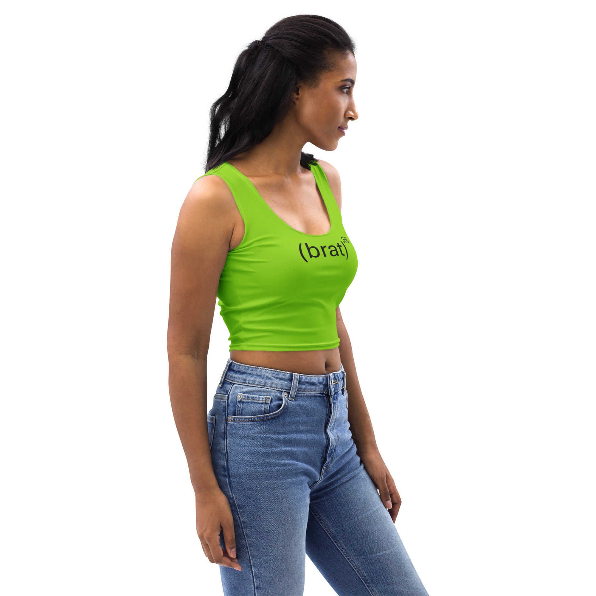 Brat Crop Tops- Sleeveless. Girls' Gym Crop Top. Party Crop Tee- Brat 365. WickedYo.